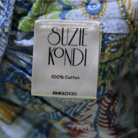 Suzi Kondi $325 NWT Coastal Batik Vari Ruffle Dress Paradeisos Batik Size XS - Picture 10 of 13